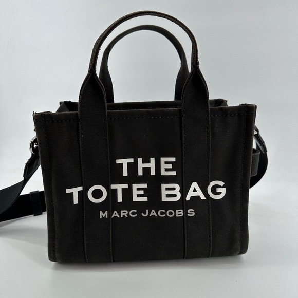 Marc Jacobs Handbags - Marc Jacobs The Tote Bag Black Mini Small Canvas Tote M0016493 001 Handbag Purse